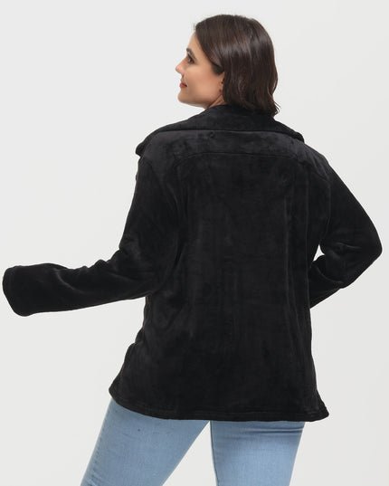 Midsize Sexy Slim Lapel Plush Jacket