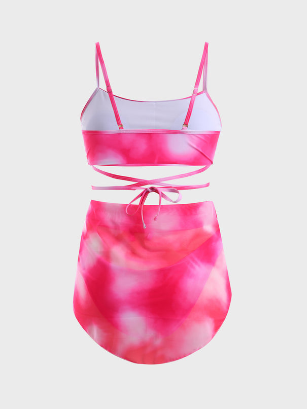 Midsize Vigour Tie-Dye 3-Piece Swimsuit