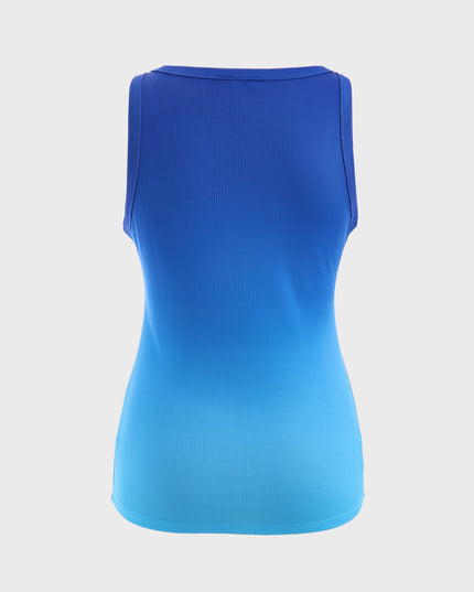 Midsize Ribbed Gradient Color Tank Top