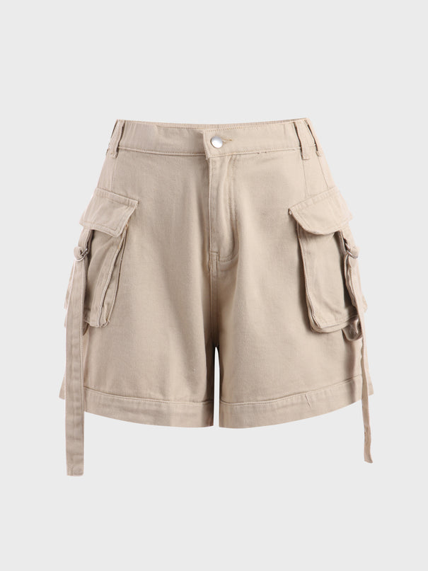 Midsize Be Funky High-Waisted Cargo Shorts