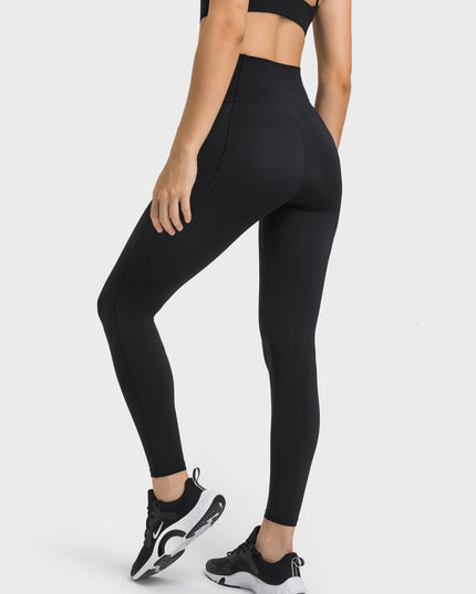 Butterly Crossover Waist Leggings with Pockets