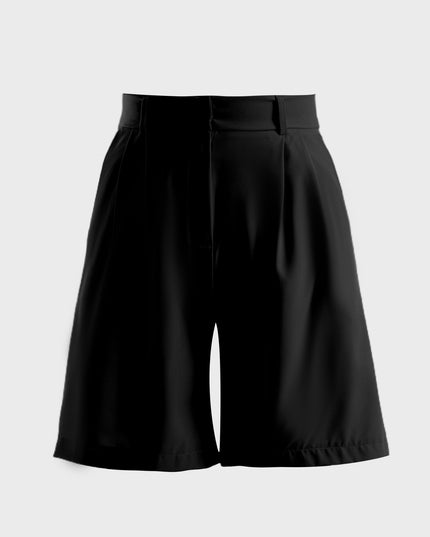 Shorts de traje medianos con pernera ancha y limpios 