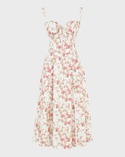 Midsize Summer Corset Floral Dress