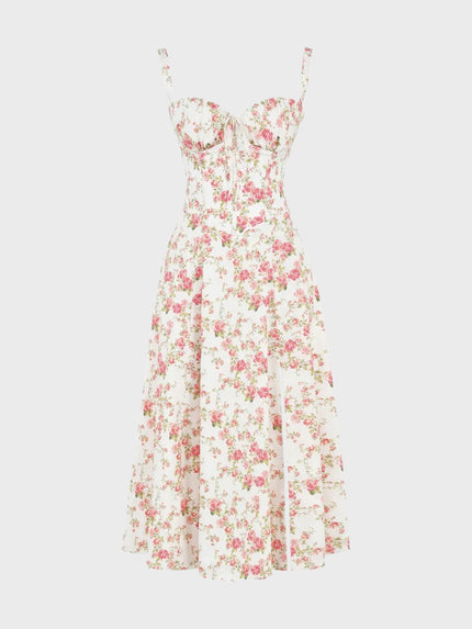 Midsize Summer Corset Floral Dress