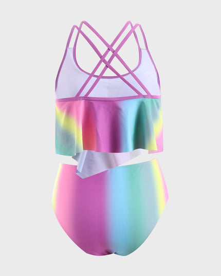 Midsize Rainbow Kiss 2-Piece Swimsuit