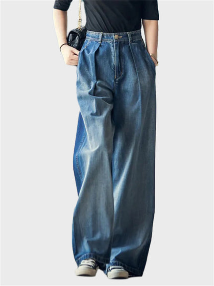 Vintage High-Waisted Wide-Leg Jeans