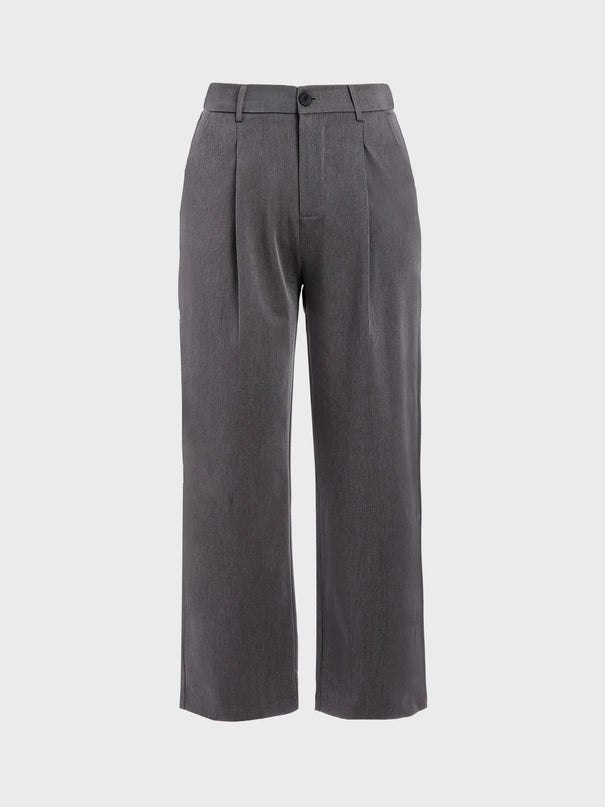Midsize Classic Cut Drape Suit Pants