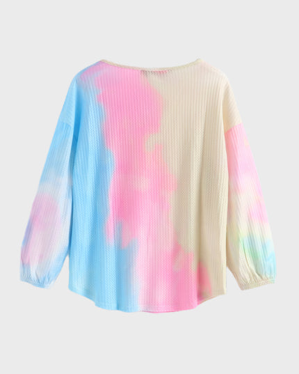 Midsize Rainbow Dyeing Casual Top