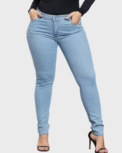 Midsize Mid Rise Hip-Lift Stretchy Pencial Jeans