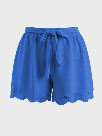 Midsize Petal Layered Tie-Up Shorts