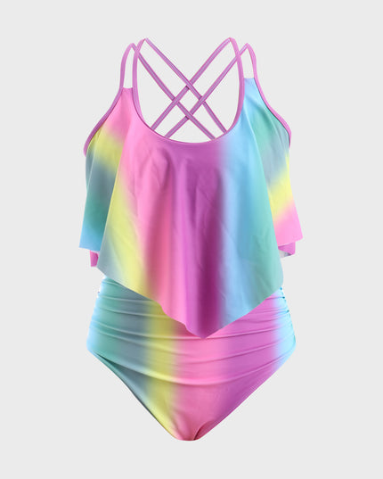 Midsize Rainbow Kiss 2-Piece Swimsuit