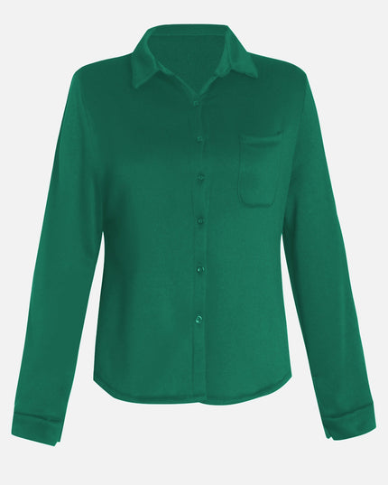 Cozy Green Buttoned Sweatshirt Tracksuit